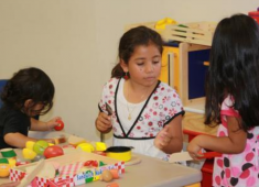 Hayward children participating in a Library Learn and Play Group.