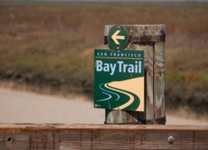 Signage for the Bay Trail in Hayward.